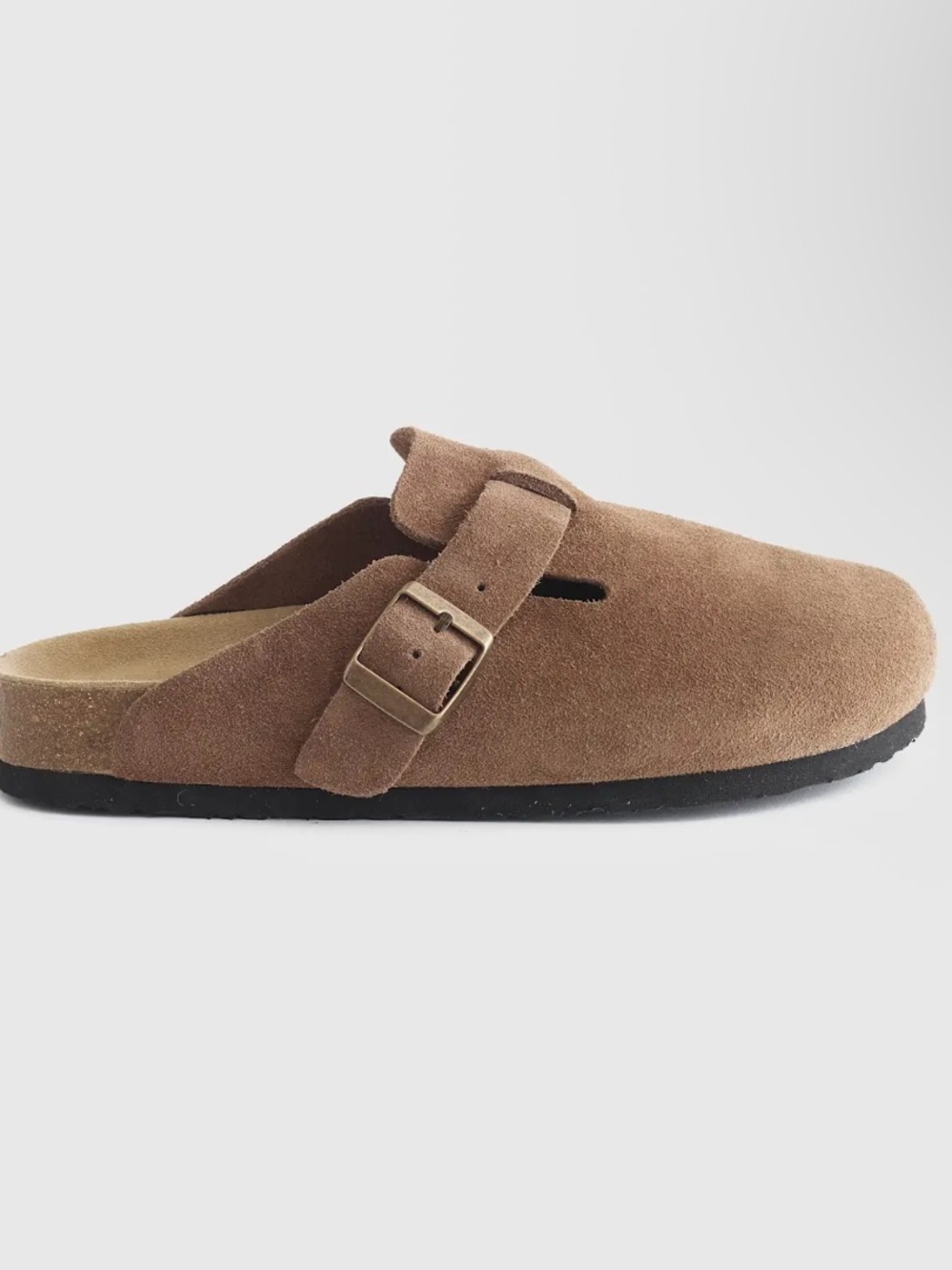 Quince NIB Water Repellant Cafe Suede Clog sz 10